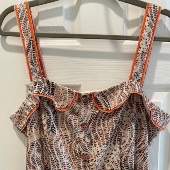 Brown and Cream Exquise Anthropologie Maxi Dress Size XL - Picture 4 of 8